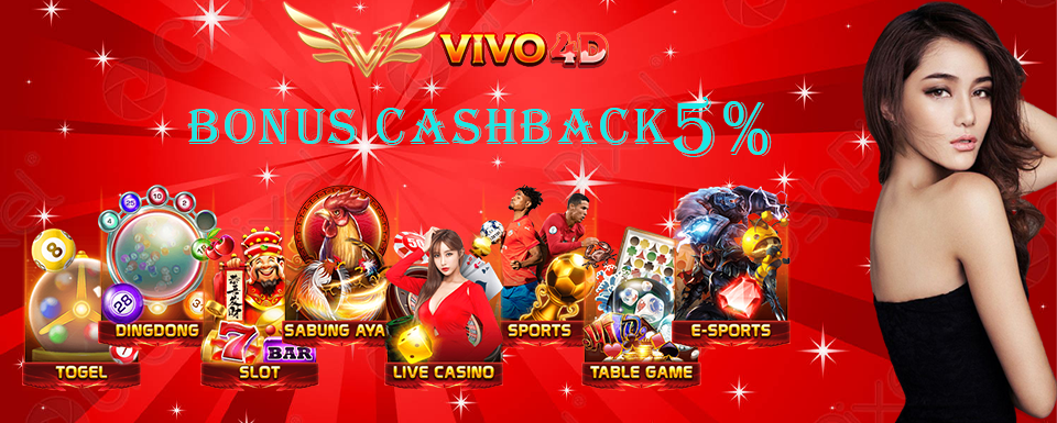 BONUS CASHCBACK MINGGUAN 5%